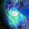 PoolCandy 60" Illuminated Tropical Palms Sunning Pool with Bluetooth